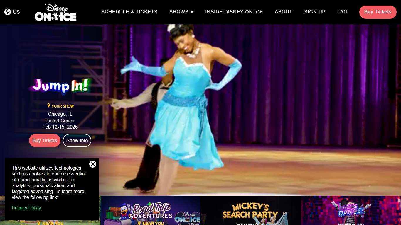 The Official Site of Disney On Ice | A series of touring ice shows produced by Feld Entertainment under agreement with The Walt Disney Company.