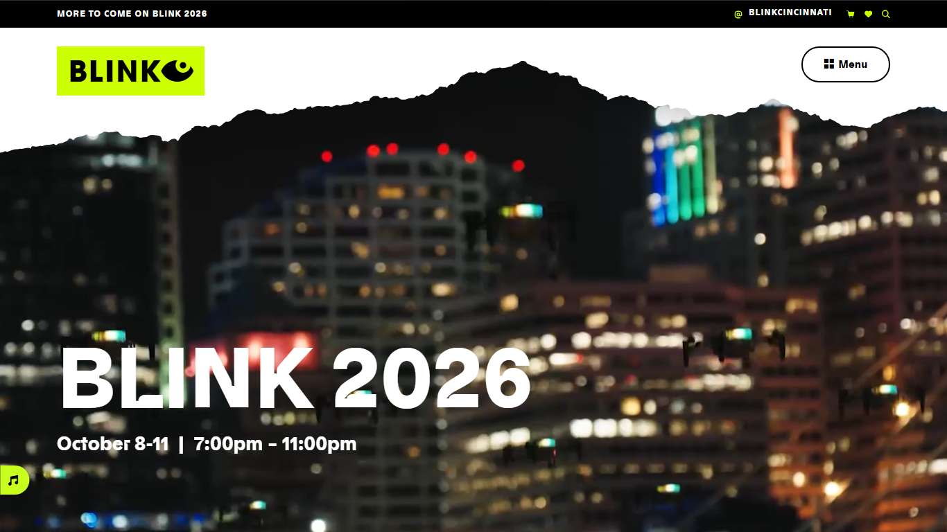 BLINK | A Festival of Light & Art | Cincinnati, Ohio | October 8-11, 2026
